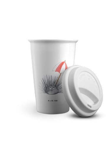 Mr. & Mrs. Panda Thermobecher To Go Seeigel ohne Spruch in Weiß