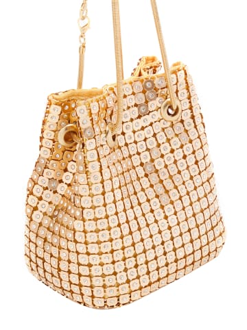 faina Women Handbag in Gold