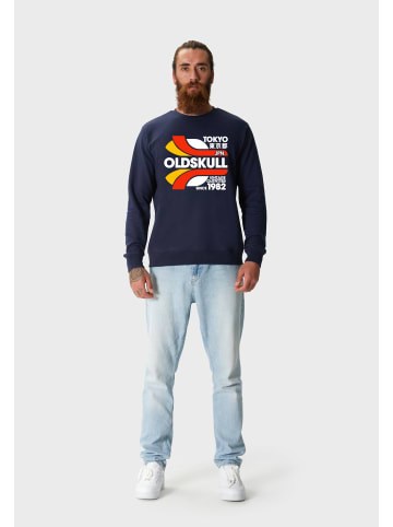 OLDSKULL Sweatshirt Retro Tokyopolis in Navy