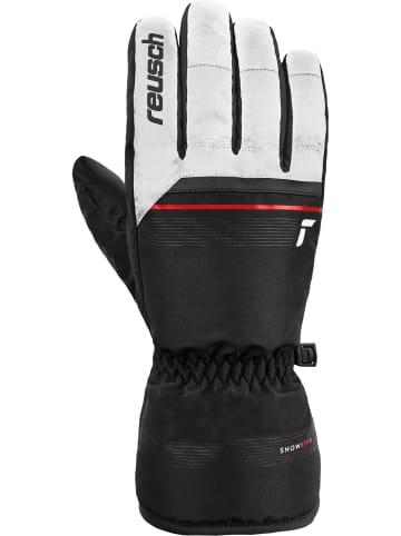 Reusch Fingerhandschuh Snow King in 1120 white / fire red / black