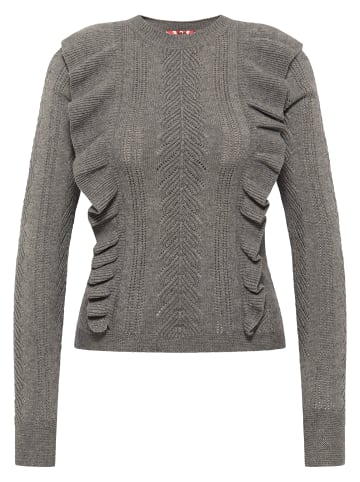 myMo ROCKS Damen Strickpullover in Grau