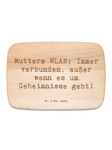 Mr. & Mrs. Panda Frühstücksbrettchen Spruch Mutters WLAN mit Spruch in Transparent