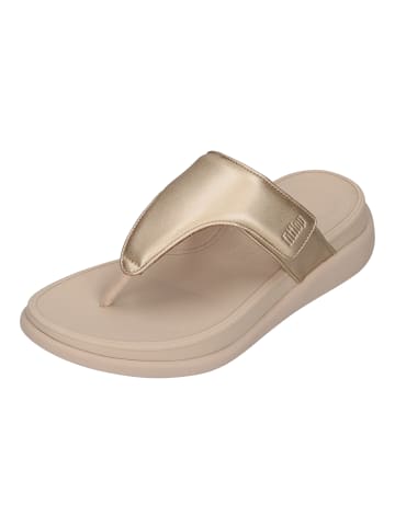 fitflop Zehentrenner F-MODE GO ADJUSTABLE TOE POST SANDALS in goldfarben