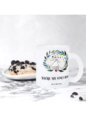 Mr. & Mrs. Panda Häferl Gespenster  Liebe  mit Spruch in Transparent