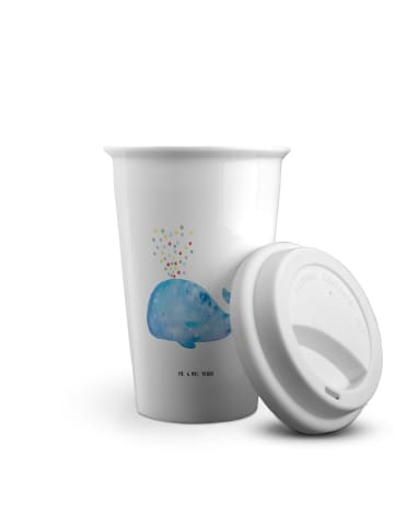 Mr. & Mrs. Panda Becher Wal Konfetti ohne Spruch in Weiß