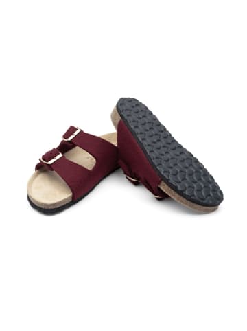 VITAFORM Wollfilz Pantoletten in bordeaux