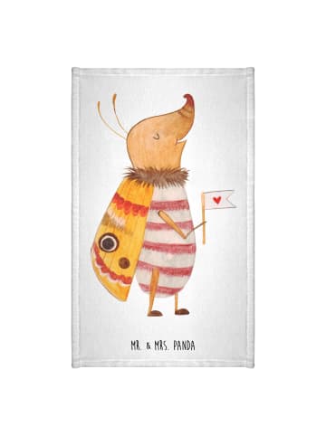 Mr. & Mrs. Panda Handtuch Klein Nachtfalter Fähnchen ohne Spruch in Weiß