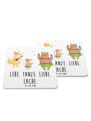 Mr. & Mrs. Panda Bierfilz Waldtiere Aloha mit Spruch in Weiß