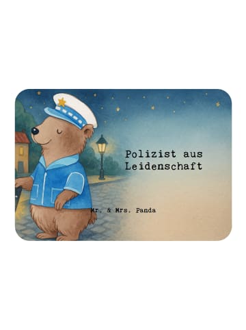 Mr. & Mrs. Panda Magnet Polizist Leidenschaft Design mit Spruch in Weiß