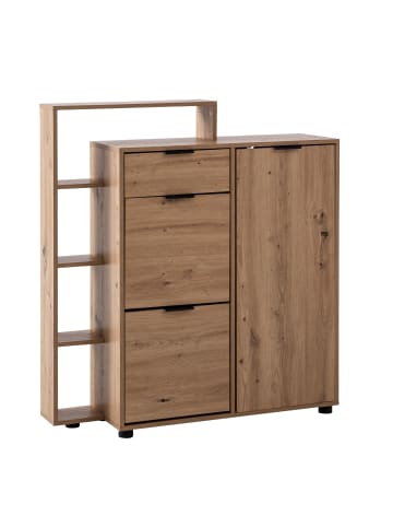 KADIMA DESIGN Schuhschrank Eiche-Dekor 98x110x30 cm Schuhkipper Geschlossen,