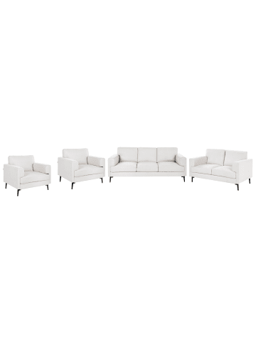 Beliani 4-tlg Sitzgruppe LOUSTO in Beige/Schwarz