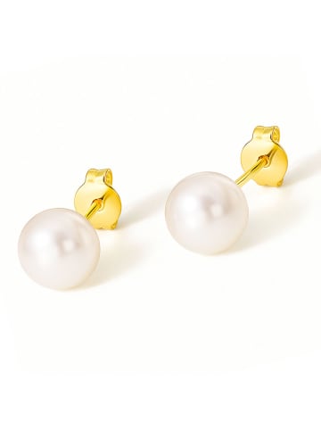 Himmelsflüsterer  Perlen-Ohrstecker - Farbe: Gold