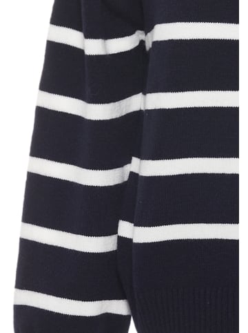 usha BLUE LABEL Damen Pullover in DUNKELMARINE WOLLWEISSER STREIFEN