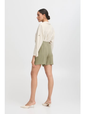 b. young Shorts BYFILINEN Loose fit in Aloe