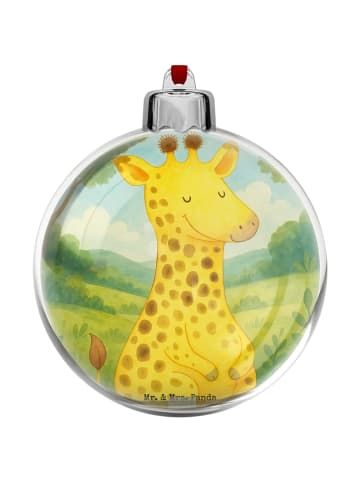 Mr. & Mrs. Panda Weihnachtsanhänger Giraffe Zufrieden Design ohn... in Weiß