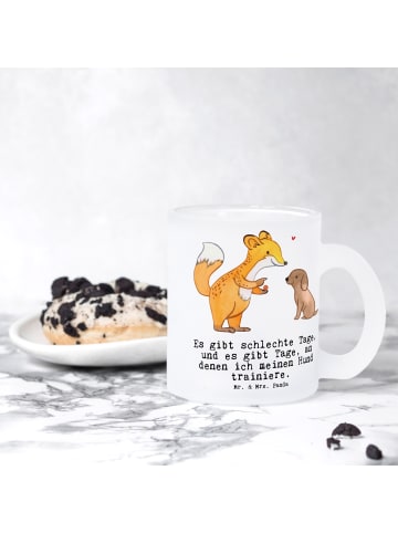 Mr. & Mrs. Panda Kaffeebecher Fuchs Hundetraining mit Spruch in Transparent