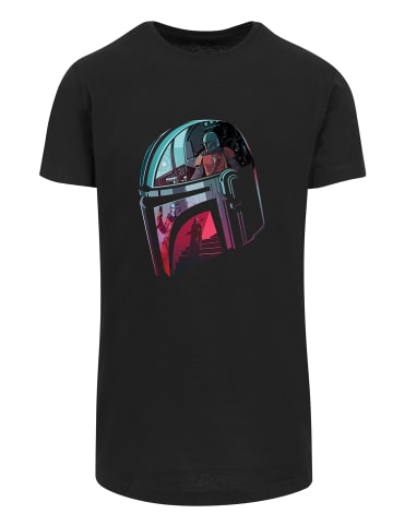 F4NT4STIC T-Shirt Star Wars Mandalorian Mandalore Helmet Reflection in schwarz