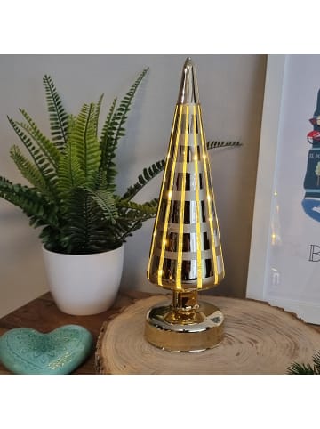 Coen Bakker LED Stimmungsbeleuchtung Bäumchen 3AA in Gold mit Streifen