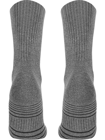 normani 4 Trekkingwandersocken mit Polstersohle und Komfortbund in Grau