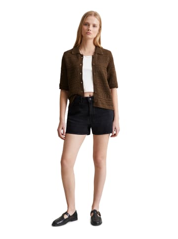 Marc O'Polo DENIM Kurzarm-Cardigan regular in Melted Chocolate