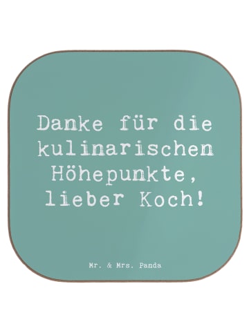 Mr. & Mrs. Panda Untersetzer für Gläser Spruch Koch Dankeschön m... in Meeresbrise
