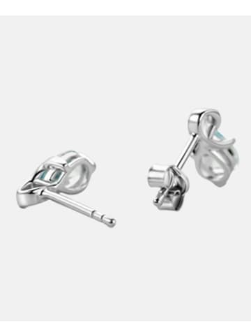 Diamant L'éternel Ohrringe aus 375 Weißgold mit Topas