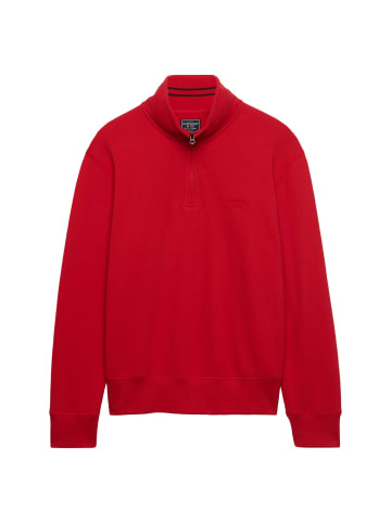 Superdry Sweatshirt 'HALF ZIP' in rot