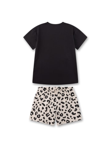 Sanetta Pyjama in Schwarz/Beige