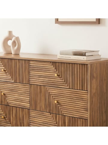 CALICOSY Kommode EDEN in Helles Holz - (W) 120  x (H) 75  x (L) 39  cm