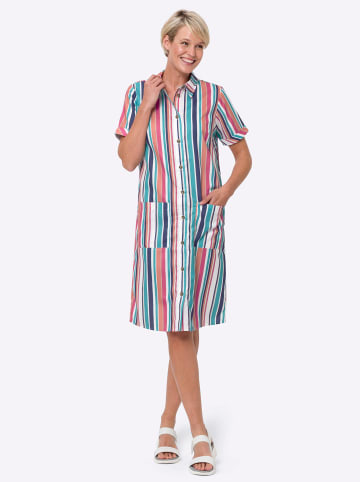 Sieh an! Kleid in ozean-papaya-gestreift