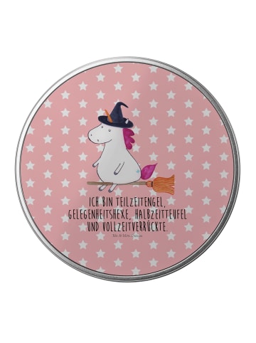 Mr. & Mrs. Panda Keksdose Einhorn Hexe mit Spruch in Rot Pastell