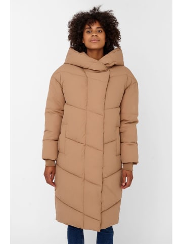 Noisy may Lange Wattierte Winterjacke NMTALLY Kapuzen Oversized Parka in Beige