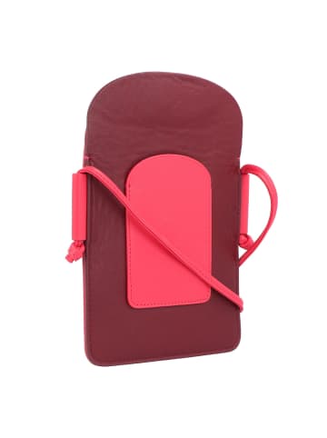 DuDu Colorful Minorca Handytasche Leder 12 cm in himbeere