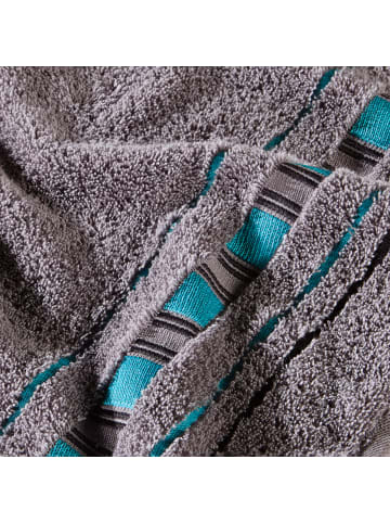 Erwin Müller Frottier Gästetuch 2er-Pack Achern in grau/türkis