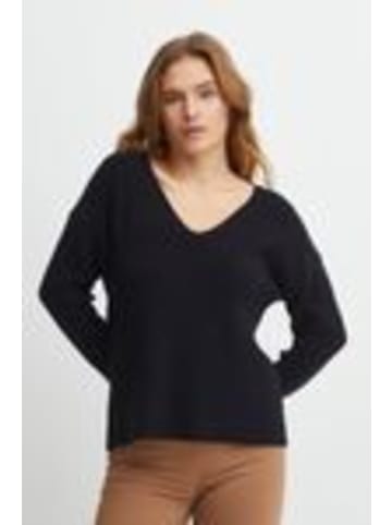 b. young BYMILO VNECK JUMPER - KNIT Boxy fit in Black