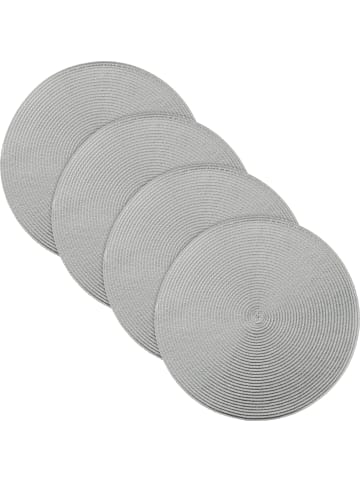 Erwin Müller Tischset 4er-Pack Amadora in silber