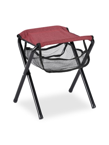 relaxdays Klapphocker in Rot - (B)29 x (H)39 x (T)35 cm