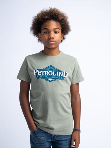 Petrol Industries T-Shirt mit Aufdruck Driftwave in Grün