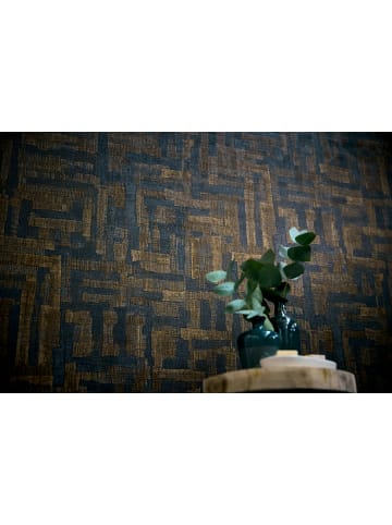 A.S. Création Tapete Modern Canvas in Gold-Graphit