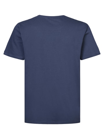 Petrol Industries T-Shirt mit Logo in Plus Size Roll in Blau