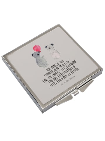 Mr. & Mrs. Panda Klappspiegel Koala Luftballon mit Spruch in Grau Pastell