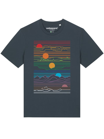 wat? Apparel T-Shirt Sun And Moon in India Ink Grey