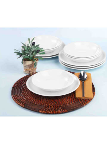 Seltmann Weiden 12er Set Tafelservice Compact Weiß weiß in weiß
