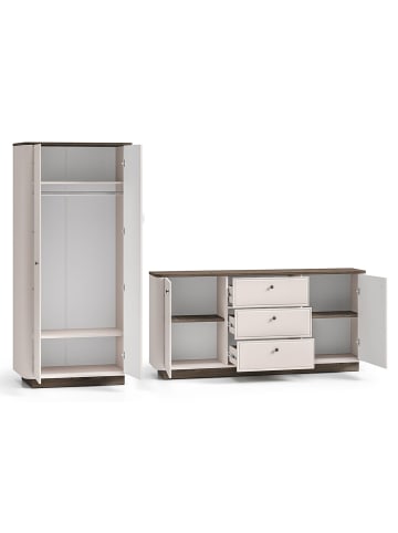 Feldmann-Wohnen Schlafzimmer-Set V2-teilig ilavio Kaschmir | Windmill Eiche 272 / 53 / 200cm