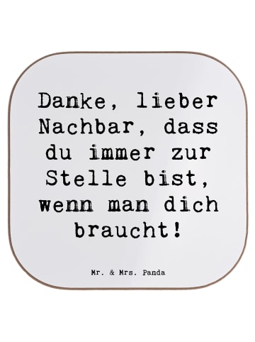 Mr. & Mrs. Panda Untersetzer Spruch Danke Nachbar mit Spruch in Weiß