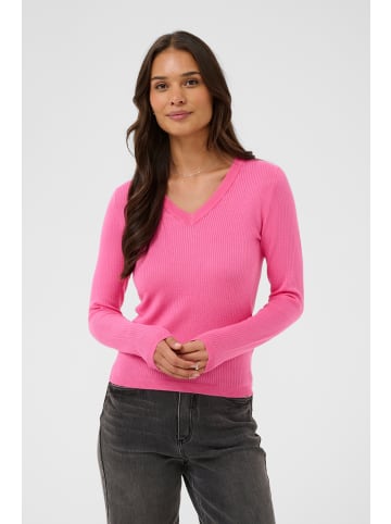 Kaffe Strickpullover KAmalou Slim fit in Pink Power
