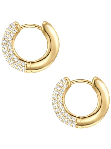 Glanzstücke München Creolen Sterling Silber Zirkonia in gelbgold