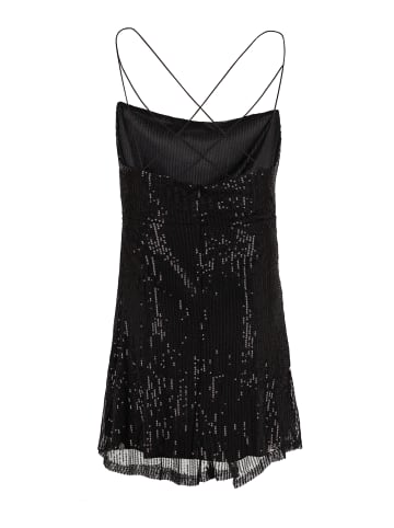 NAEMI Damen Mini Spaghettikleid in Schwarz
