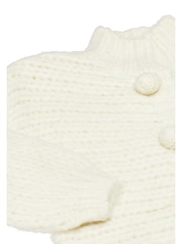 ebeeza Damen Strickjacke in Wollweiss