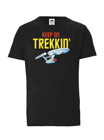 Logoshirt T-Shirt Star Trek – Keep On Trekkin' in schwarz